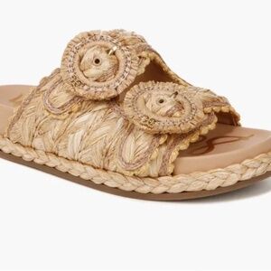 Sam Edelman Reina Beechwood Raffia sandals - size 7.5